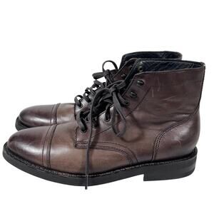 Thursday Boot Co Captain Brown Leather Cap Toe Boots Men 8.5 Used